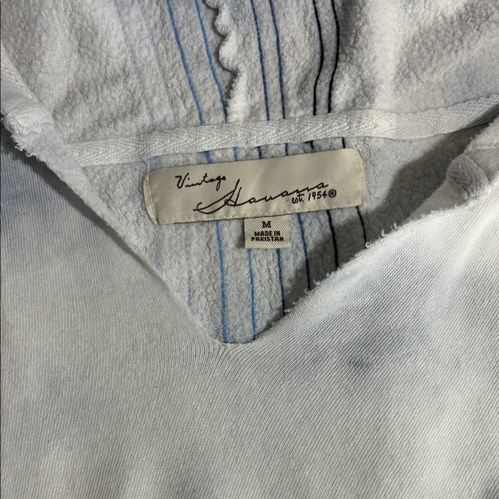 Vintage Havana White and Blue Striped Hoodie - Picture 2 of 5